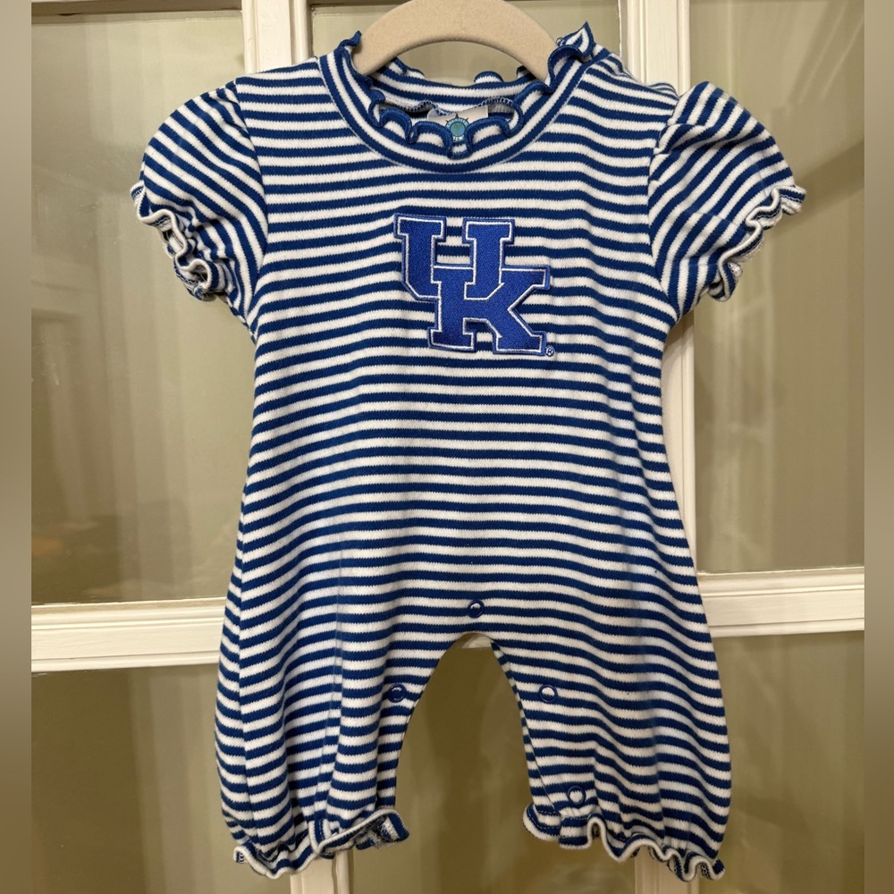 University of Kentucky Striped Blue and White Romper
